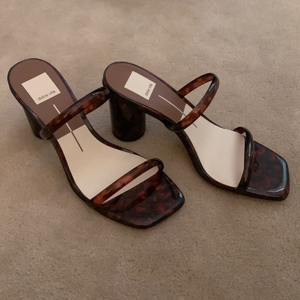NWT Dolce Vita Noles Tortoise Sandal Heels